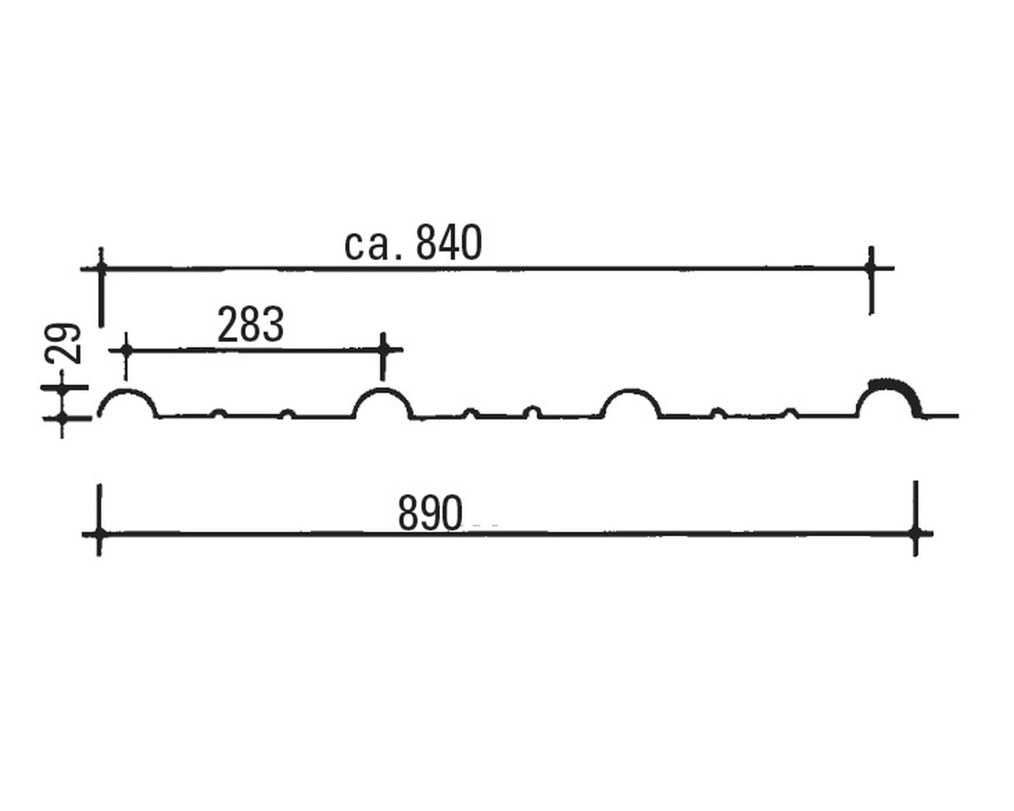 PVC Wellplatten Novaklar Siegener 283/29
