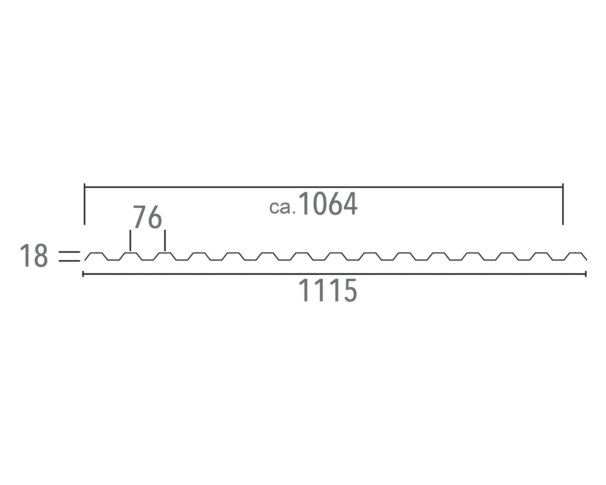 Polycarbonat TEJEPRO Wellplatten K76/18 Spundwand