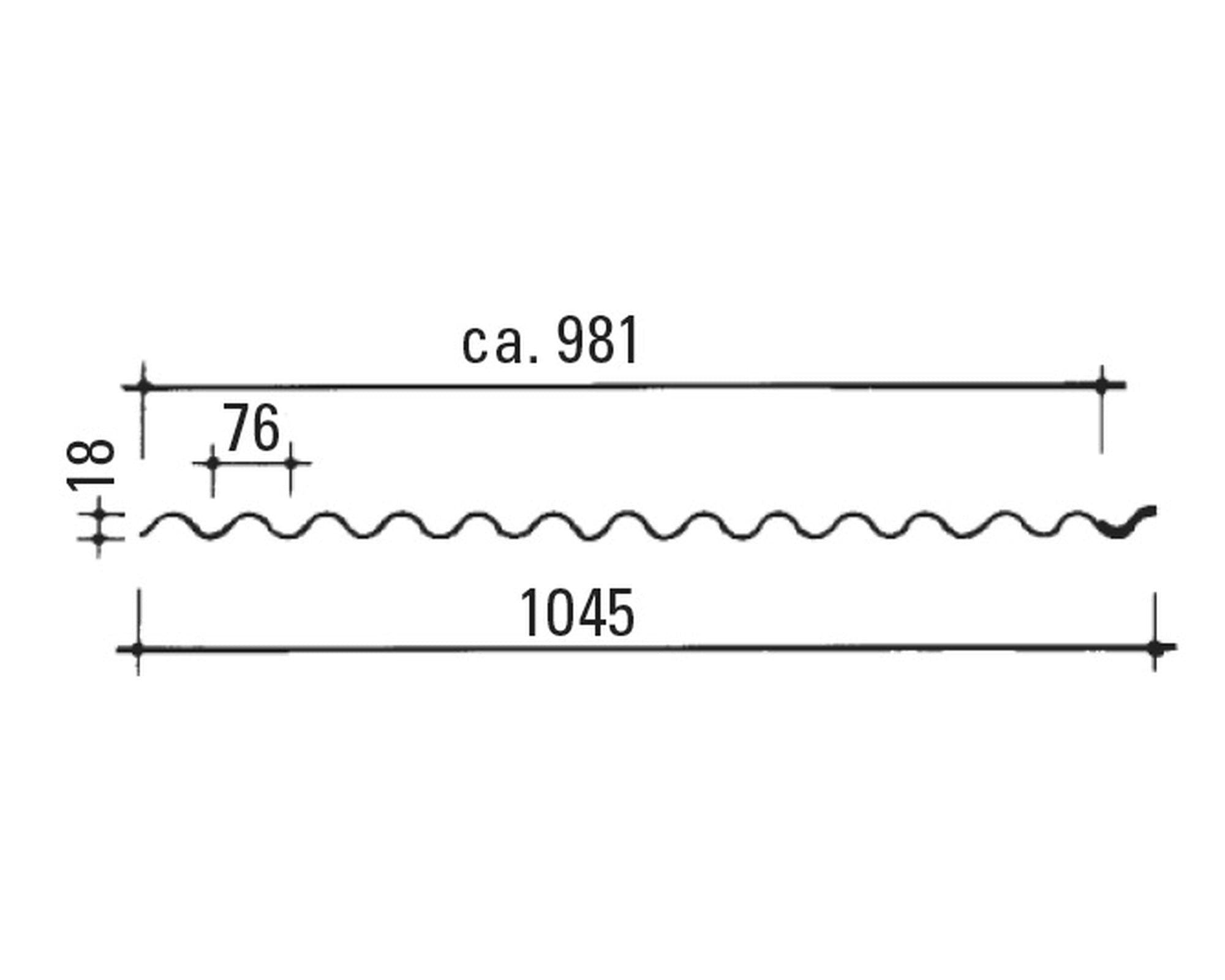 Acryl Wellplatte S76/18 HIGHLUX® Sunstop Sky Glatt 3mm