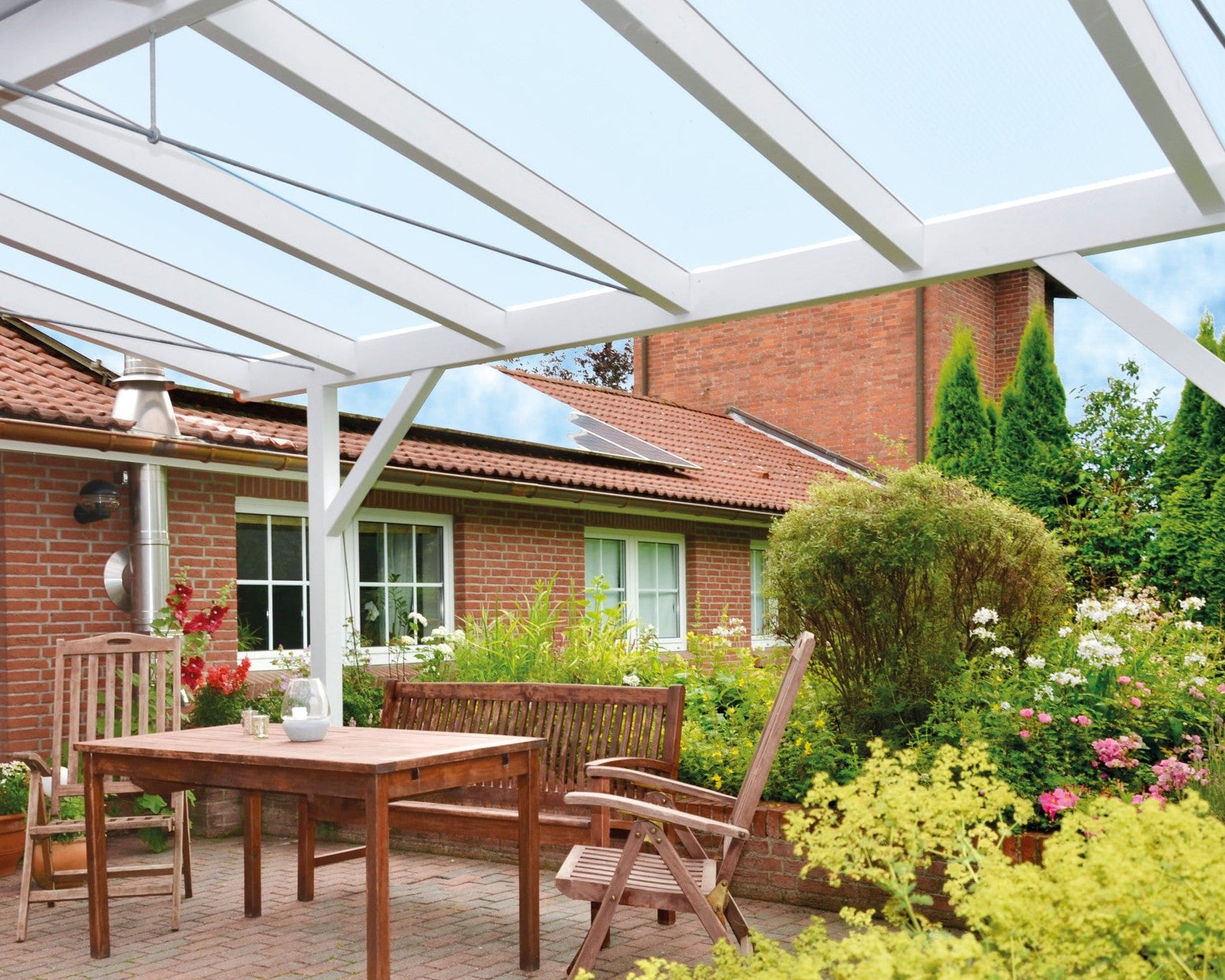 Fachwerk X-Struktur Stegplatte 16 mm (PC)