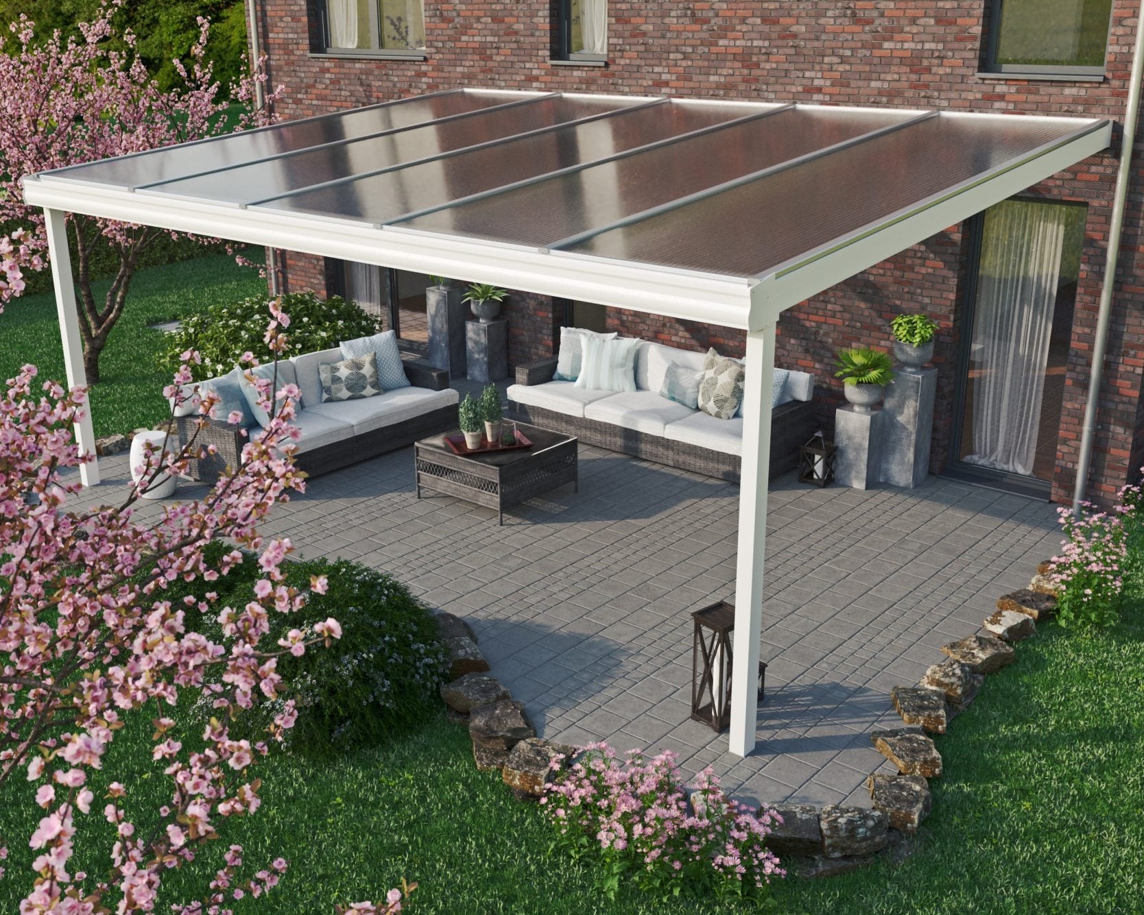 Fachwerk X-Struktur Stegplatte 16 mm (PC)