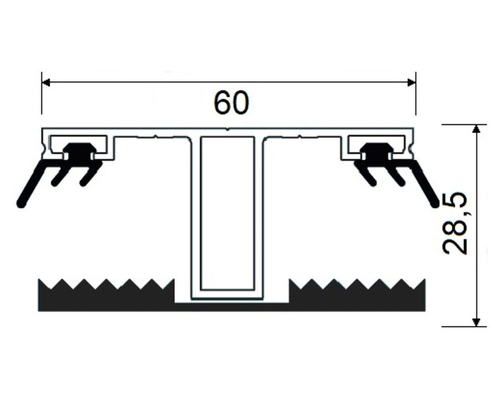 Alu-Kombinationssystem für Stegplatten 16mm inkl. Weichgummiprofilband