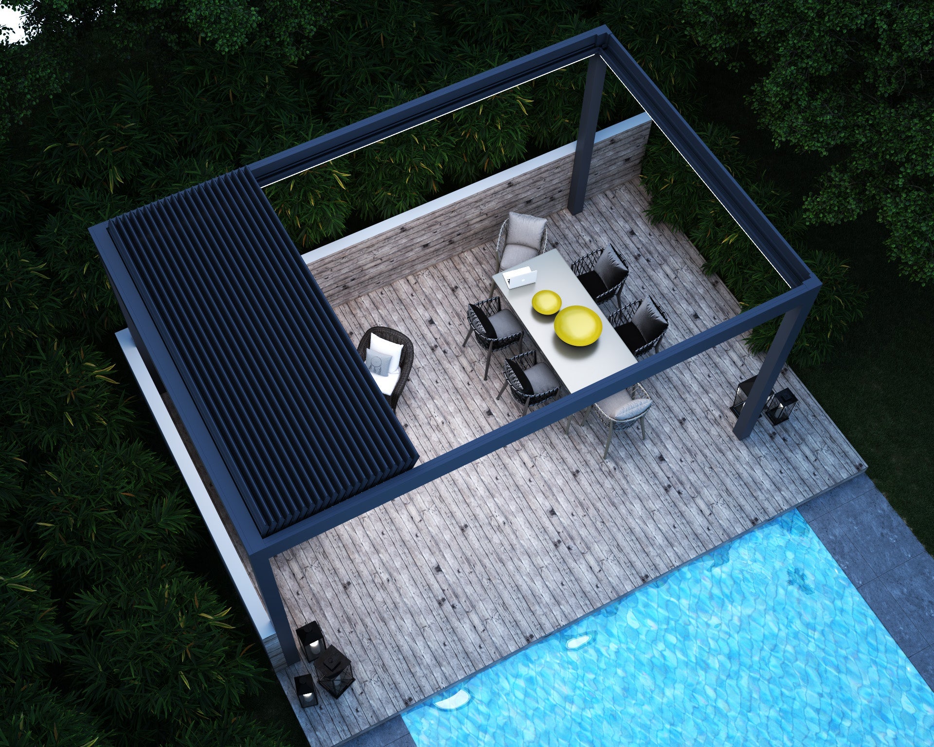 Alu-Terrassenüberdachung Pinela Deluxe