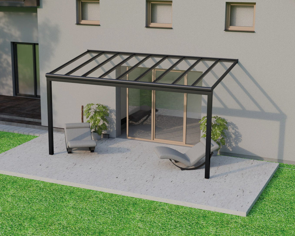 Alu-Terrassenüberdachung Pigato Plus [Glas]