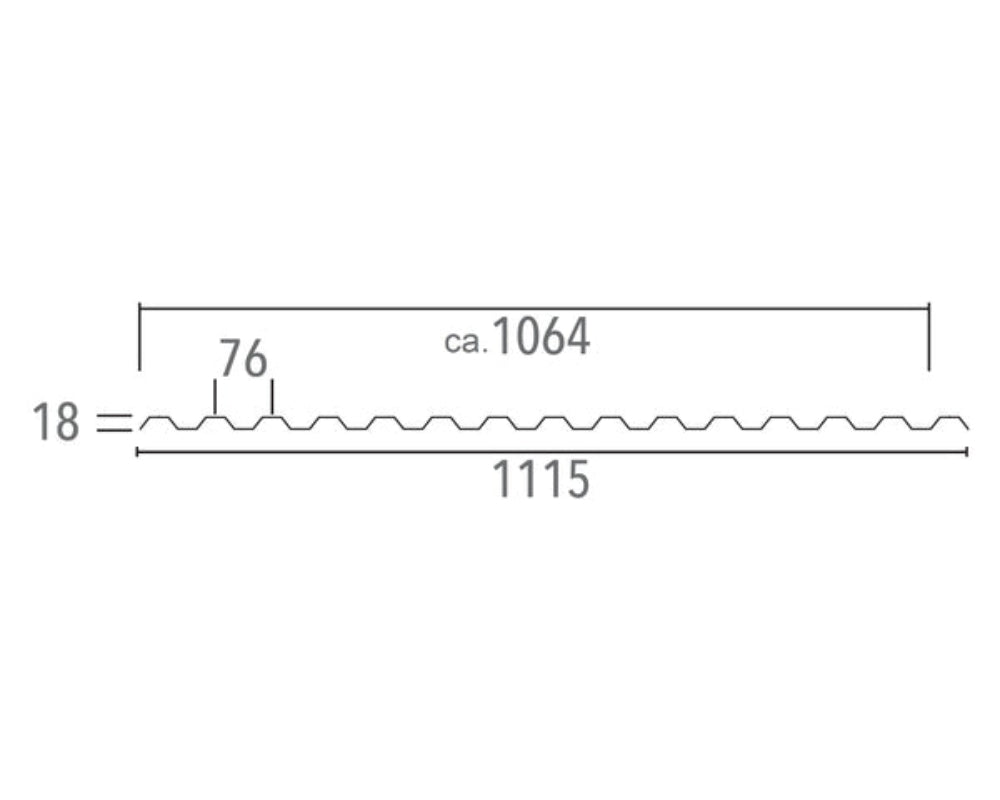 Polycarbonat Wellplatten K76/18 Spundwand